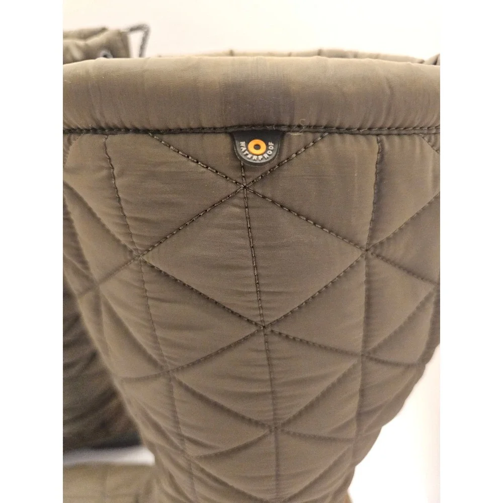 Bogs Snowday Women's Tall Waterproof Boots Olive Green Quilted Insulated  11